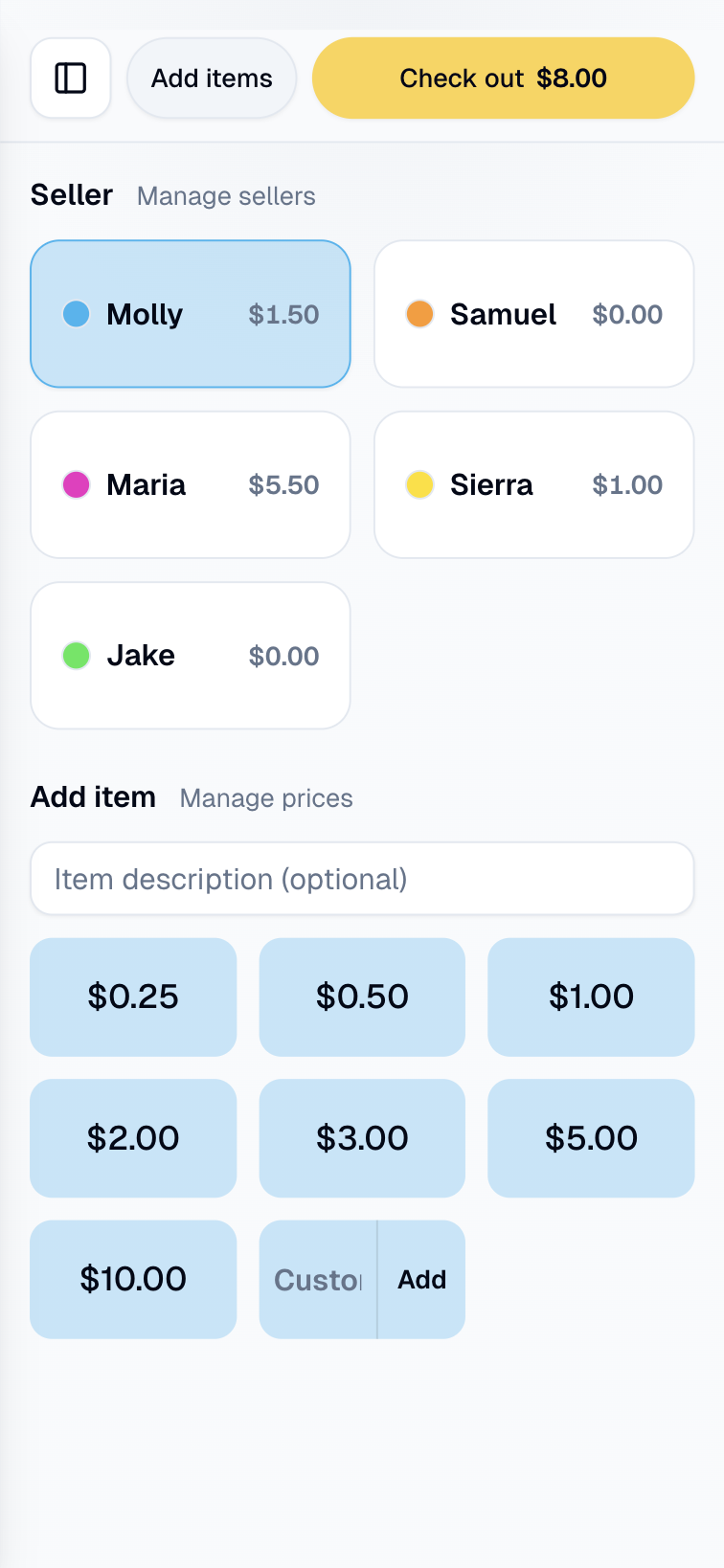 Track sellers automatically screenshot
